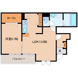 法隆寺駅 徒歩13分 1階の物件間取画像